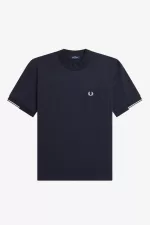 Fred Perry Tipped Sleeve Men’s T-Shirt Navy | LYERP5678