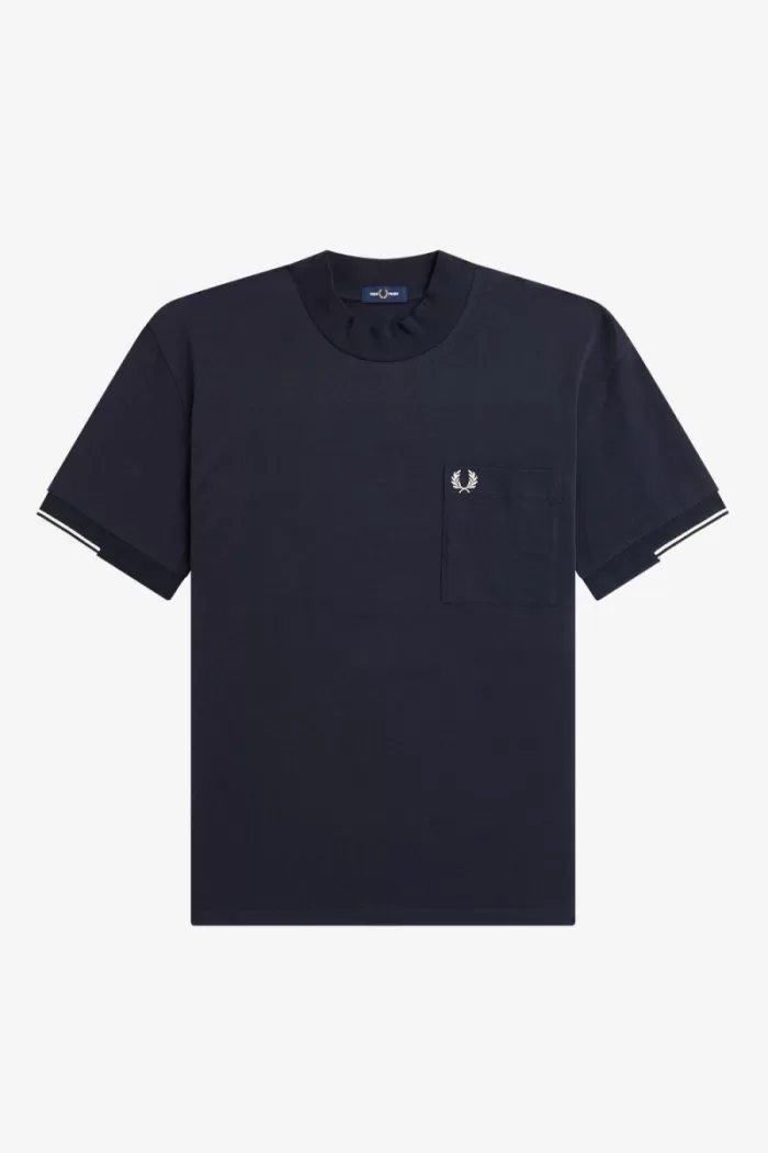 Fred Perry Tipped Sleeve Men’s T-Shirt Navy | LYERP5678