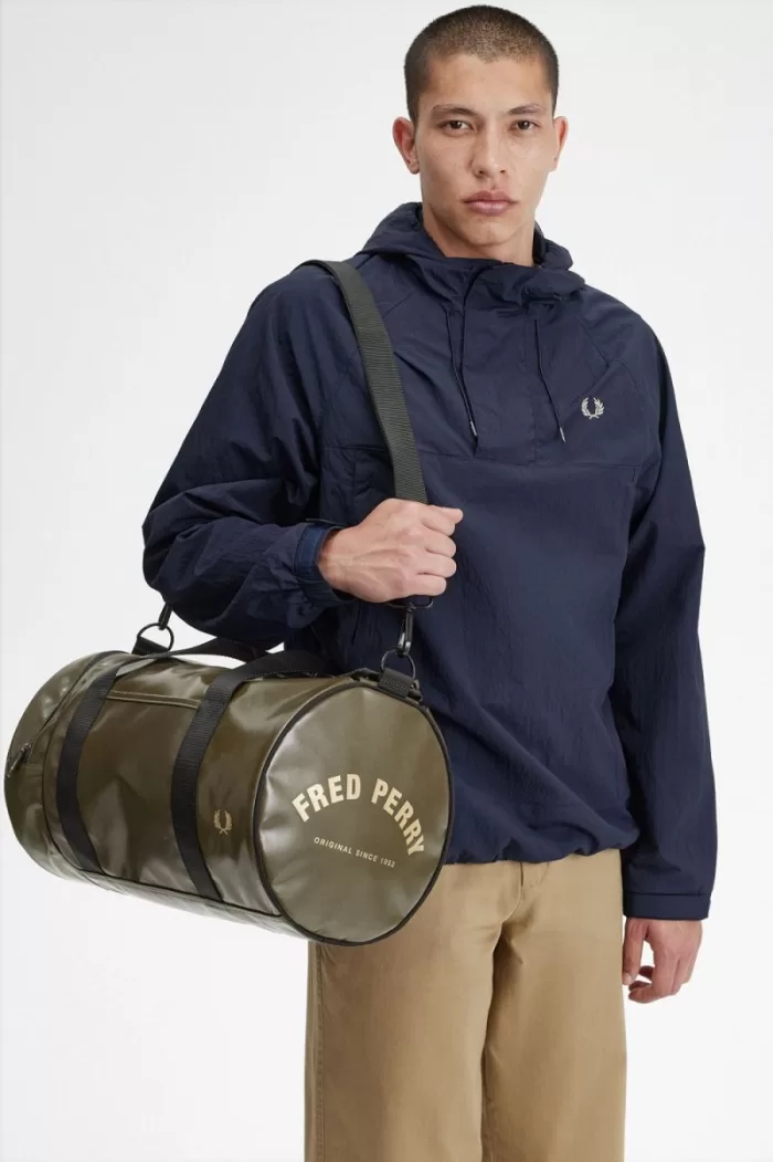 Fred Perry Tonal Barrel Men’s Bags Uniform Green Gold | ICVSR5946