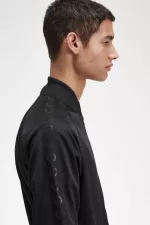 Fred Perry Tonal Tape Men’s Track Jackets Black | HOZMV6329