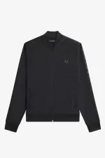 Fred Perry Tonal Tape Men’s Track Jackets Black | HOZMV6329