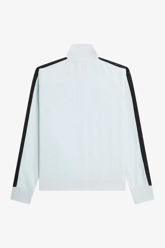 Fred Perry Tonal Taped Men’s Track Jackets Light Aqua Black | OLFWP8365