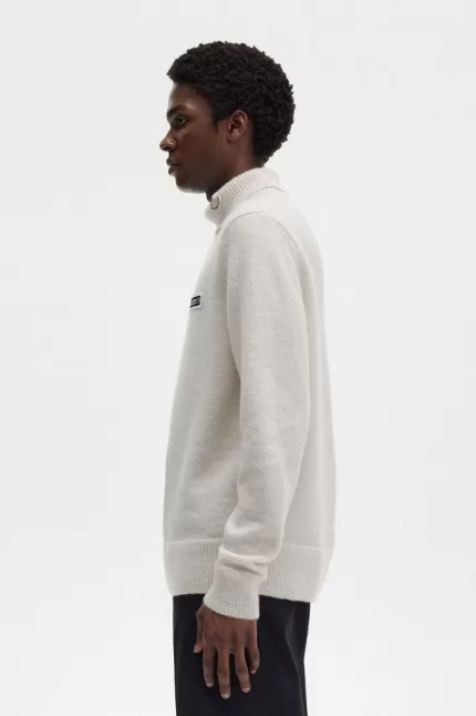 Fred Perry Turtleneck Men’s Jumper Beige | TQGRI1704