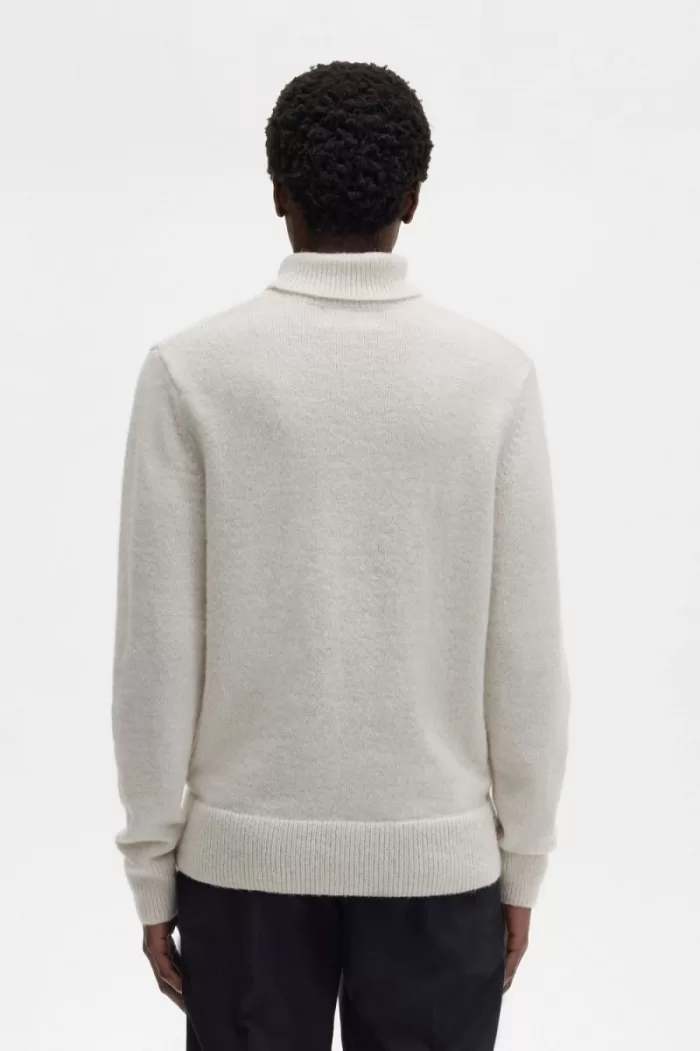 Fred Perry Turtleneck Men’s Jumper Beige | TQGRI1704