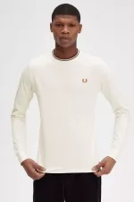 Fred Perry Twin Tipped Men’s T-Shirt Beige Whisky Brown | GFBCI9102