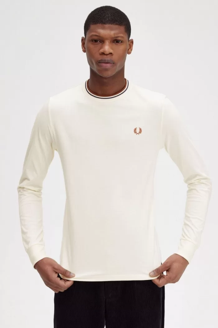 Fred Perry Twin Tipped Men’s T-Shirt Beige Whisky Brown | GFBCI9102