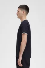 Fred Perry Twin Tipped Men’s T-Shirt Black | AJWRQ8629