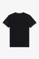 Fred Perry Twin Tipped Men’s T-Shirt Black | AJWRQ8629