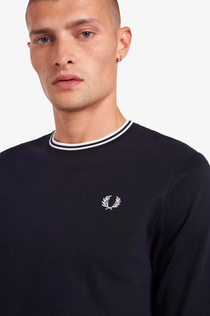 Fred Perry Twin Tipped Men’s T-Shirt Black | CWNLU8913