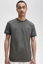 Fred Perry Twin Tipped Men’s T-Shirt Field Green | CDVNM1726