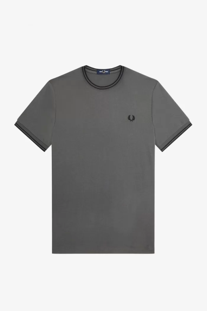 Fred Perry Twin Tipped Men’s T-Shirt Field Green | CDVNM1726