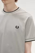 Fred Perry Twin Tipped Men’s T-Shirt Grey | XPLQT4713