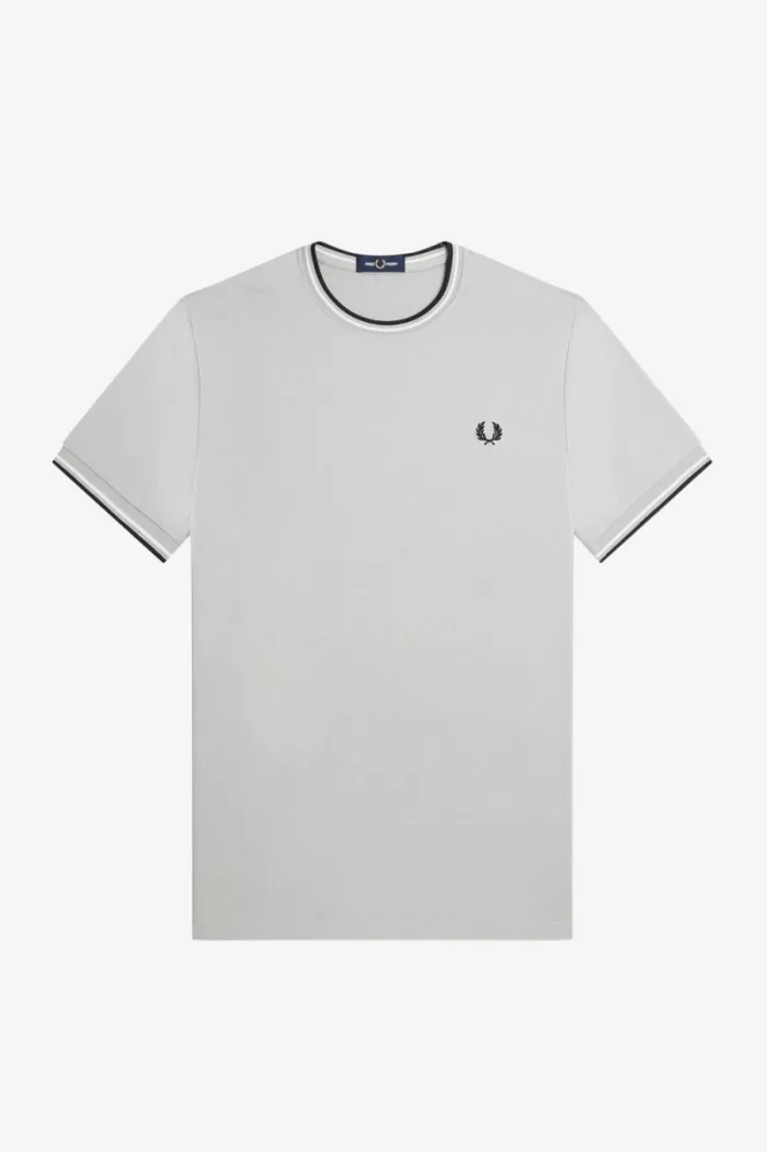 Fred Perry Twin Tipped Men’s T-Shirt Grey | XPLQT4713