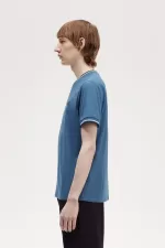 Fred Perry Twin Tipped Men’s T-Shirt Midnight Blue | SHBMV0359