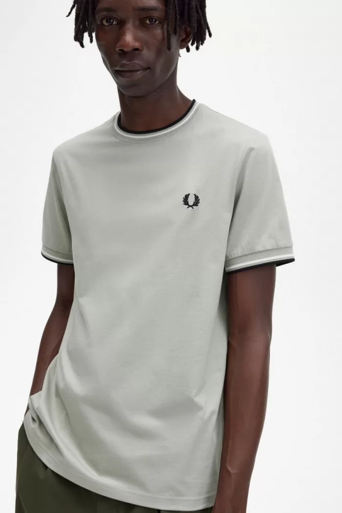 Fred Perry Twin Tipped Men’s T-Shirt Mint | SKDMG0785