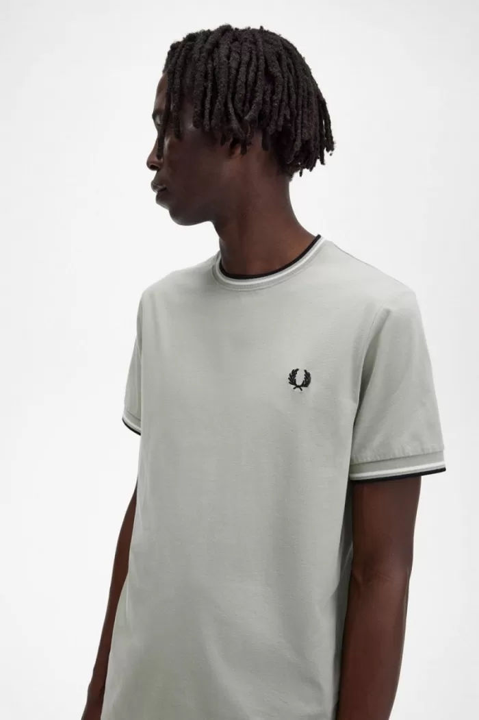 Fred Perry Twin Tipped Men’s T-Shirt Mint | SKDMG0785