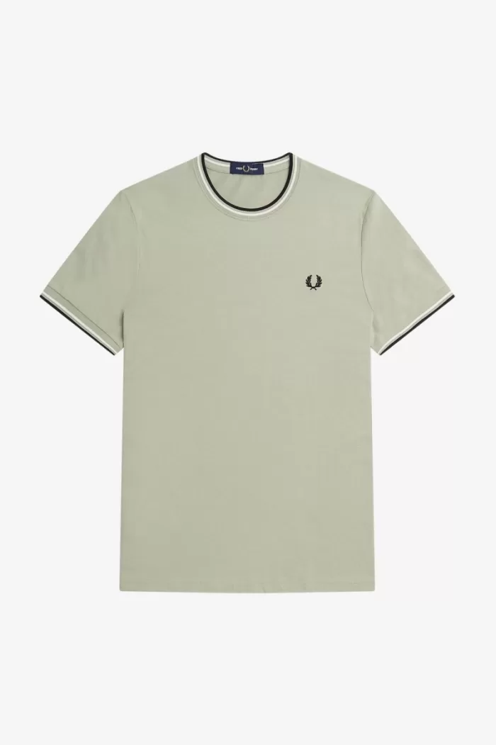 Fred Perry Twin Tipped Men’s T-Shirt Mint | SKDMG0785