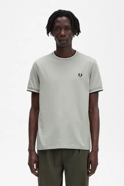 Fred Perry Twin Tipped Men’s T-Shirt Mint | SKDMG0785