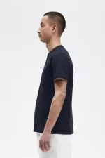 Fred Perry Twin Tipped Men’s T-Shirt Navy Dark Coffee | TQJXS5043