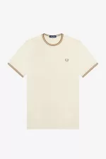 Fred Perry Twin Tipped Men’s T-Shirt Oatmeal | EOSPJ4716