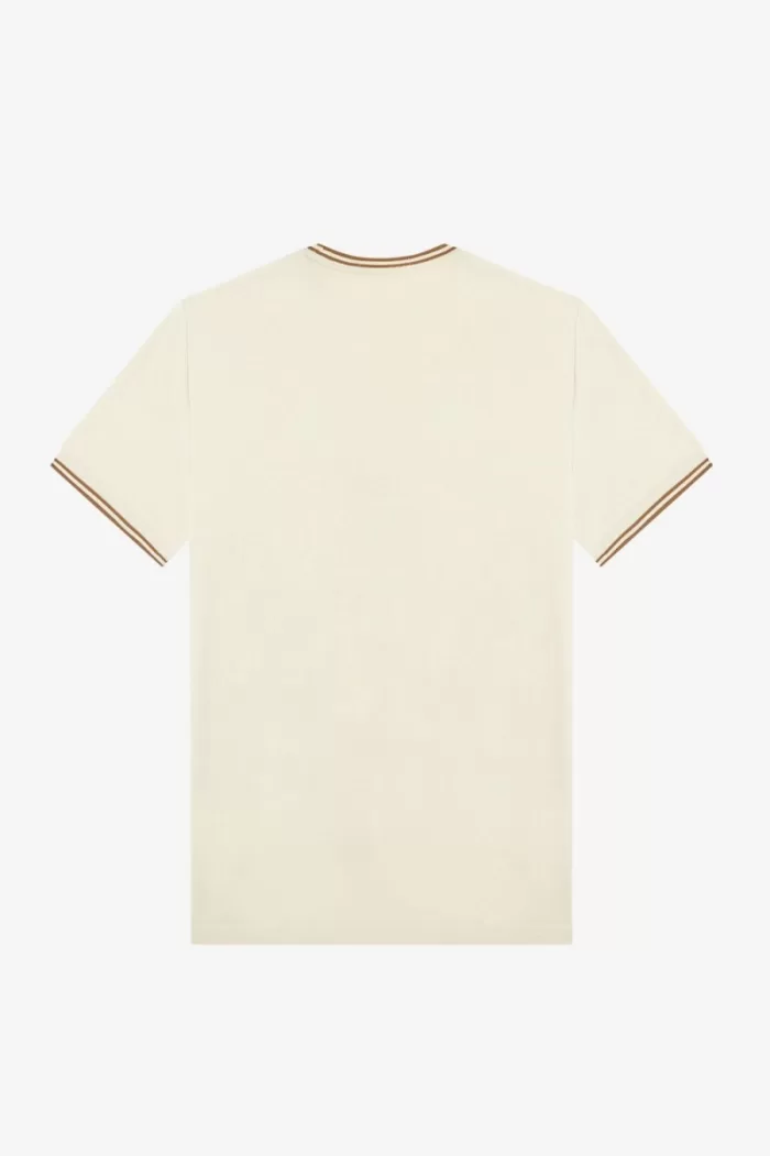 Fred Perry Twin Tipped Men’s T-Shirt Oatmeal | EOSPJ4716