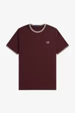 Fred Perry Twin Tipped Men’s T-Shirt Oxblood | XRVPL7965