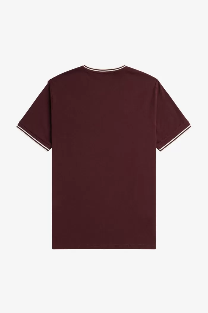 Fred Perry Twin Tipped Men’s T-Shirt Oxblood | XRVPL7965