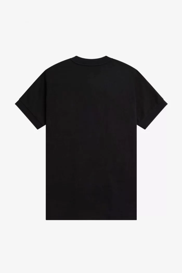 Fred Perry Twin Tipped Pocket Men’s T-Shirt Black | IVNKL6894