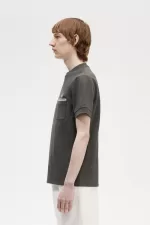 Fred Perry Twin Tipped Pocket Men’s T-Shirt Field Green | ZTIHW1569