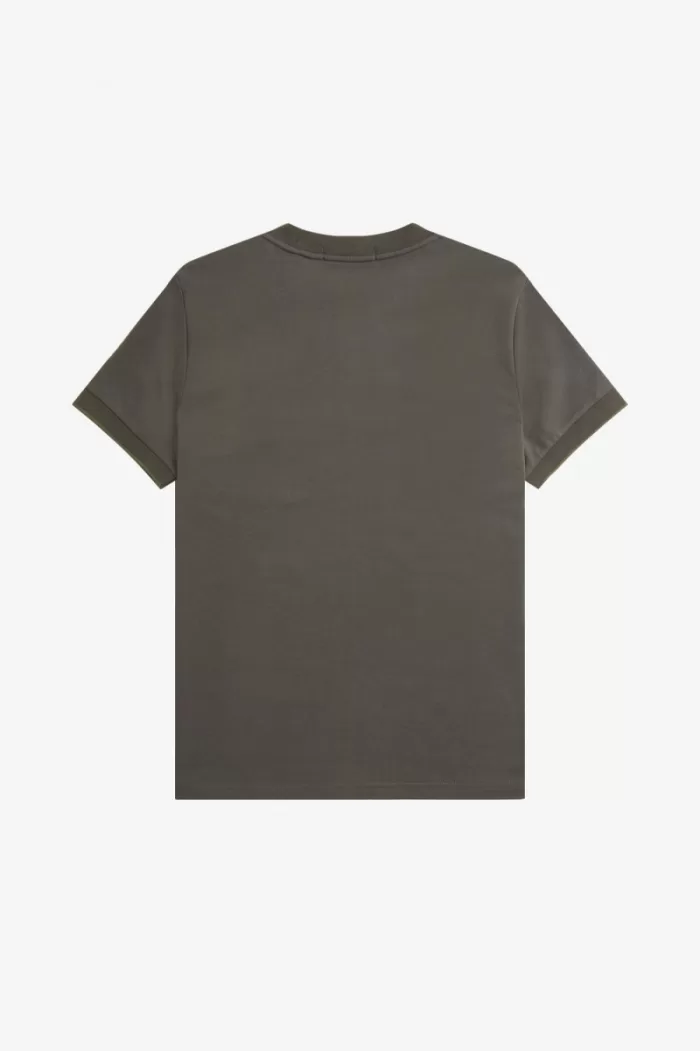 Fred Perry Twin Tipped Pocket Men’s T-Shirt Field Green | ZTIHW1569