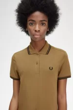 Fred Perry Twin Tipped Shirt Women’s Dress Brown | APYRB7516