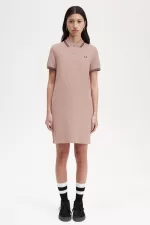 Fred Perry Twin Tipped Shirt Women’s Dress Dark Pink Whisky Brown | YNCBG8725