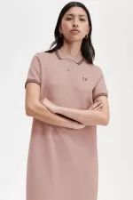 Fred Perry Twin Tipped Shirt Women’s Dress Dark Pink Whisky Brown | YNCBG8725