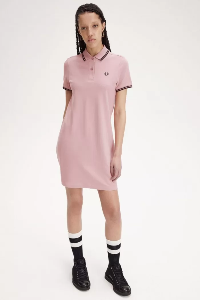 Fred Perry Twin Tipped Shirt Women’s Dress Dusty Rose Pink | OMJGP3510