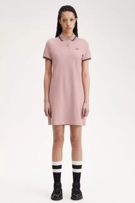 Fred Perry Twin Tipped Shirt Women’s Dress Dusty Rose Pink | OMJGP3510