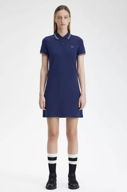 Fred Perry Twin Tipped Shirt Women’s Dress French Navy | LQEPN1534