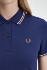 Fred Perry Twin Tipped Shirt Women’s Dress French Navy | LQEPN1534