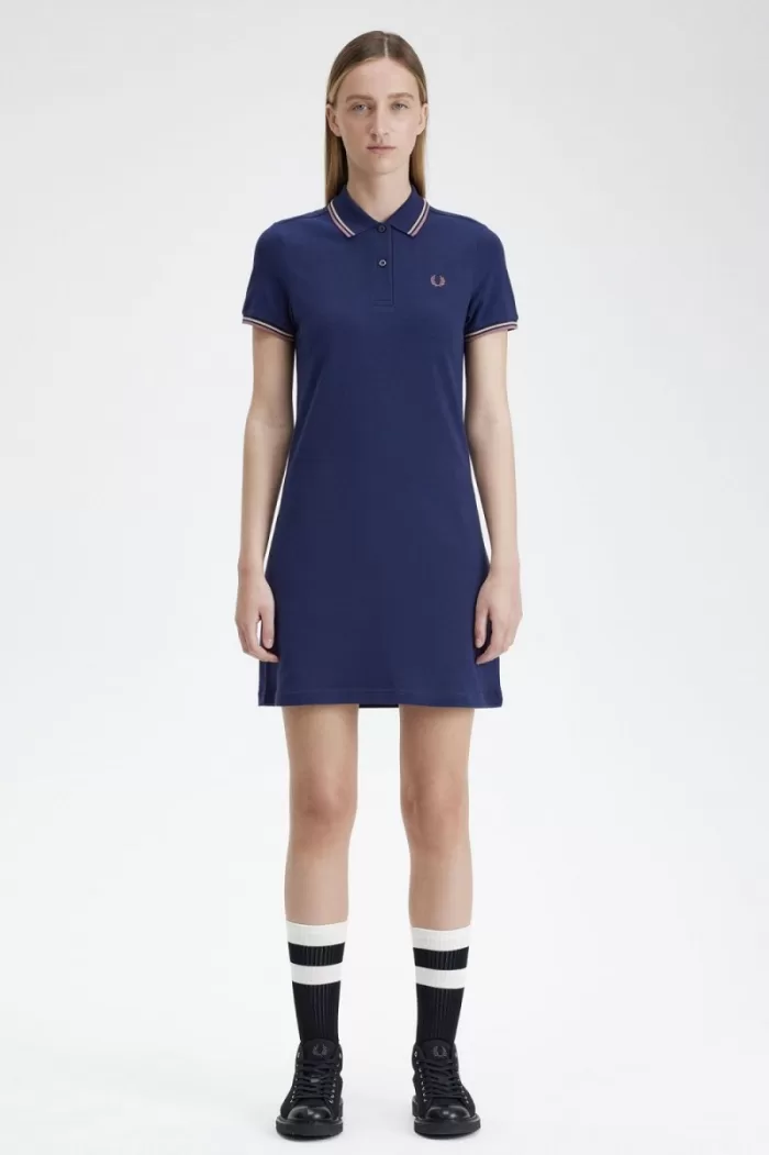 Fred Perry Twin Tipped Shirt Women’s Dress French Navy | LQEPN1534