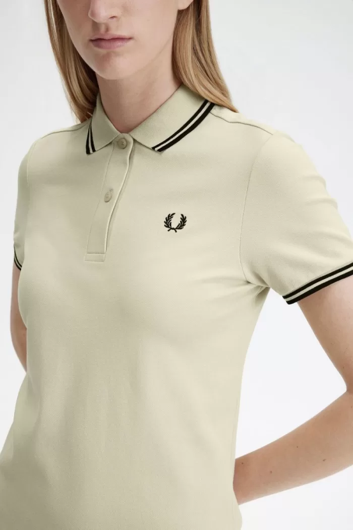 Fred Perry Twin Tipped Shirt Women’s Dress Oatmeal | EVXCI7520