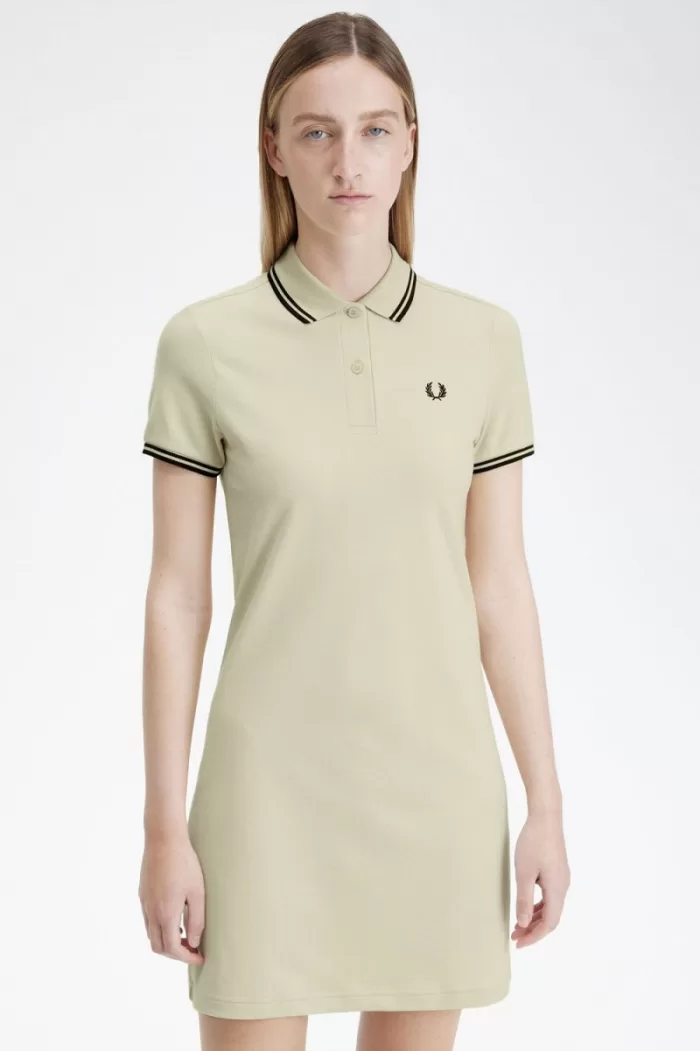 Fred Perry Twin Tipped Shirt Women’s Dress Oatmeal | EVXCI7520