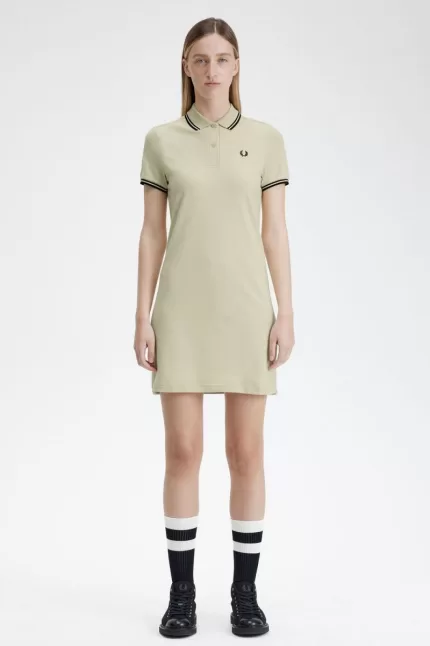 Fred Perry Twin Tipped Shirt Women’s Dress Oatmeal | EVXCI7520