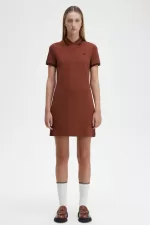 Fred Perry Twin Tipped Shirt Women’s Dress Whisky Brown Black | VWRLH6189