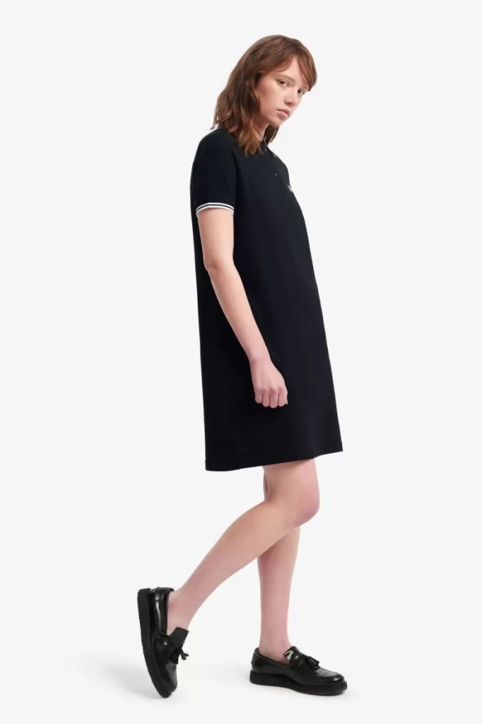 Fred Perry Twin Tipped Women’s Dress Black | PLJGH9426