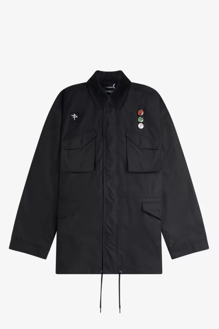 Fred Perry Utility Men’s Jackets Black | PQCZR4923