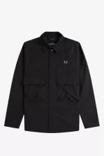 Fred Perry Utility Men’s Shirt Black | QOGWA5194