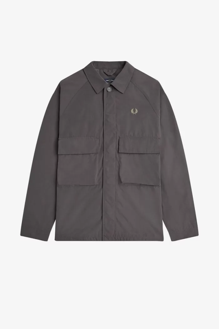 Fred Perry Utility Men’s Shirt Gunmetal | OBTHZ0293