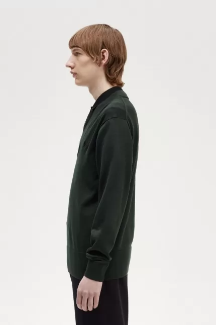 Fred Perry V-Neck Men’s Jumper Night Green | CMYXI4375