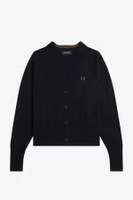 Fred Perry V-Neck Women’s Cardigan Navy | NATYV3458