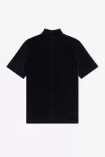 Fred Perry Velour Women’s T-Shirt Black | ZUDVG1047