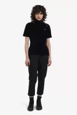 Fred Perry Velour Women’s T-Shirt Black | ZUDVG1047